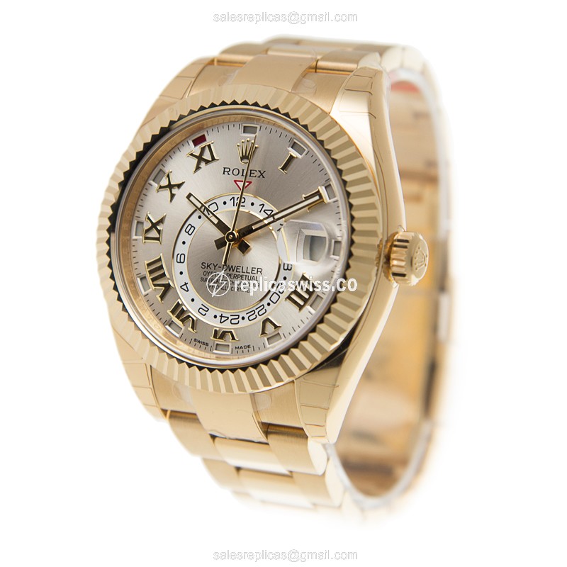 Rolex 326938SVRN_O SKY-DWELLER Automatic 18kt Yellow Gold