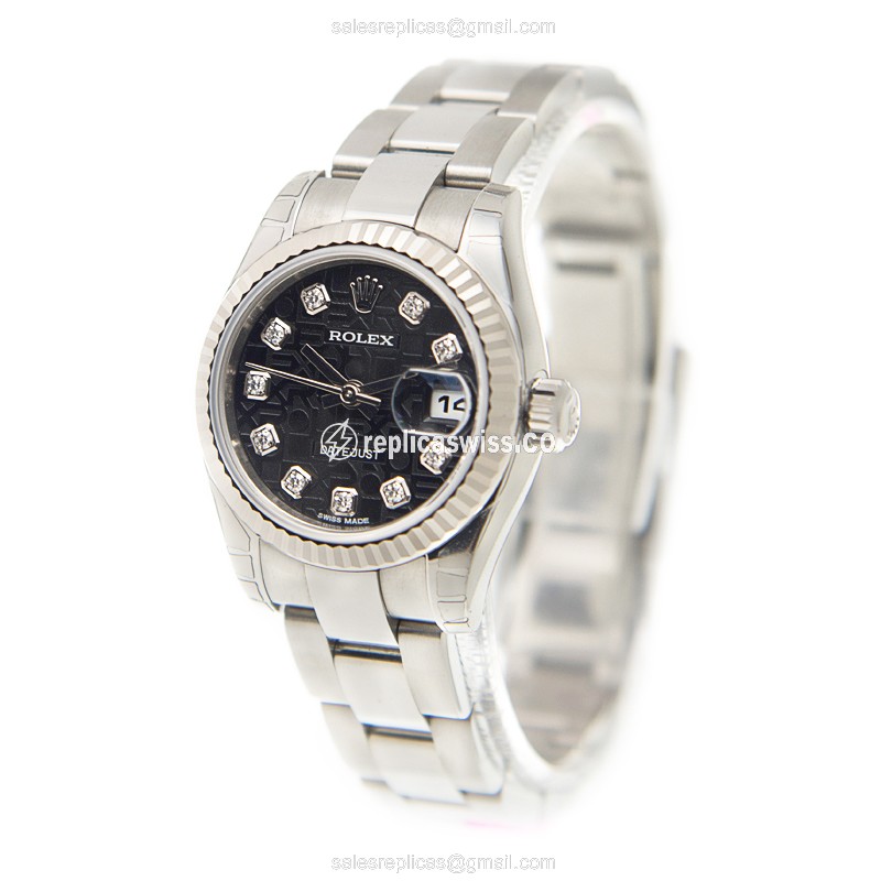 Rolex 179174JBK_O LADY DATEJUST Automatic 18kt White Gold & Steel
