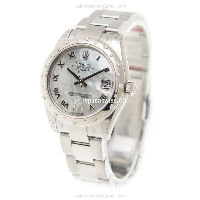 Rolex 178344NRVI LADY DATEJUST Automatic 18kt White Gold & Diamond & Steel