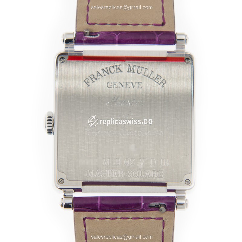 Franck Muller 6002 M B QZ V D 1R (AC) MASTER SQUARE Quartz Stainless Steel & Diamonds