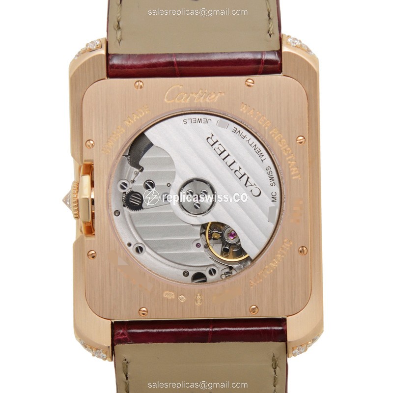 Cartier WT100021 TANK Automatic 18kt Rose Gold & Diamonds