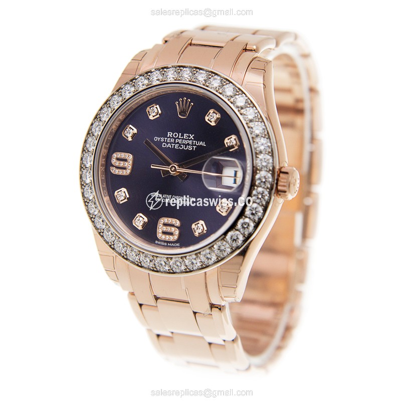 Rolex 86285-0004 DATEJUST Automatic 18kt Rose Gold & Diamonds