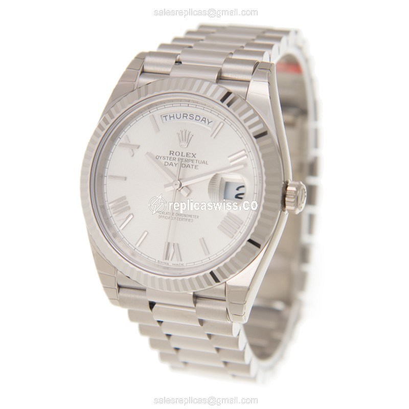Rolex 228239SVRN DAY-DATE Automatic 18kt White Gold