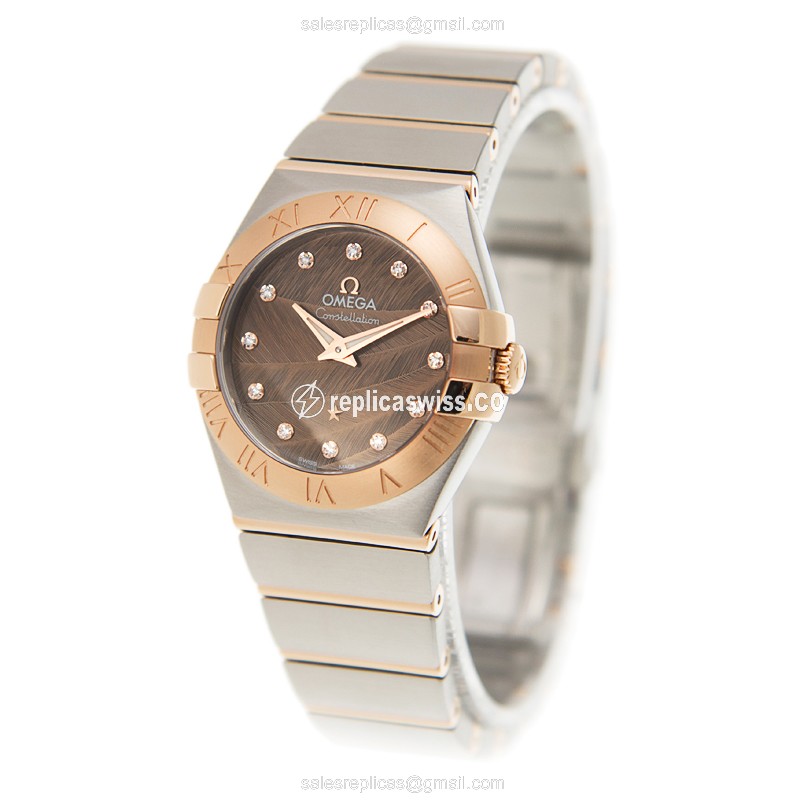 Omega 123.20.27.60.63.003 CONSTELLATION Quartz 18kt Rose Gold & Steel