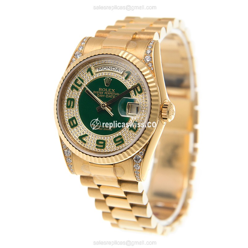 Rolex 118338DPA DAY-DATE Automatic 18kt Gold & Diamond
