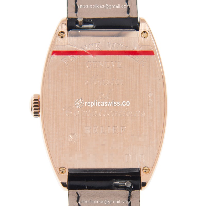 Franck Muller 7502 QZ REL D 1R (5N) CINTREE CURVEX Quartz 18kt Rose Gold & Diamonds