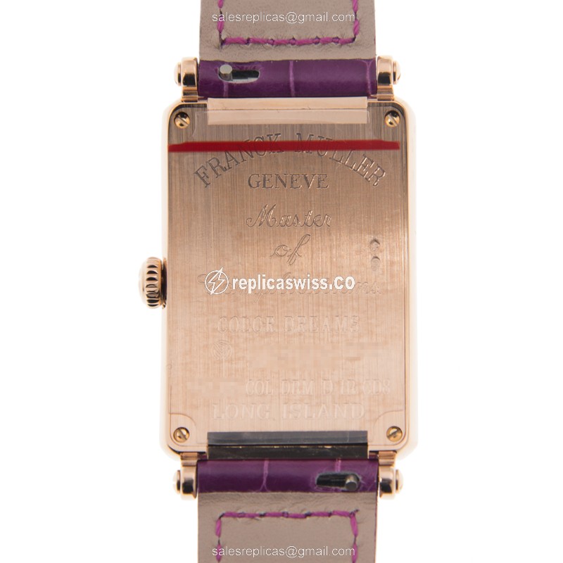 Franck Muller 952 QZ COL DRM D 1R CD8 (5N) LONG ISLAND Quartz 18kt Rose Gold & Diamonds