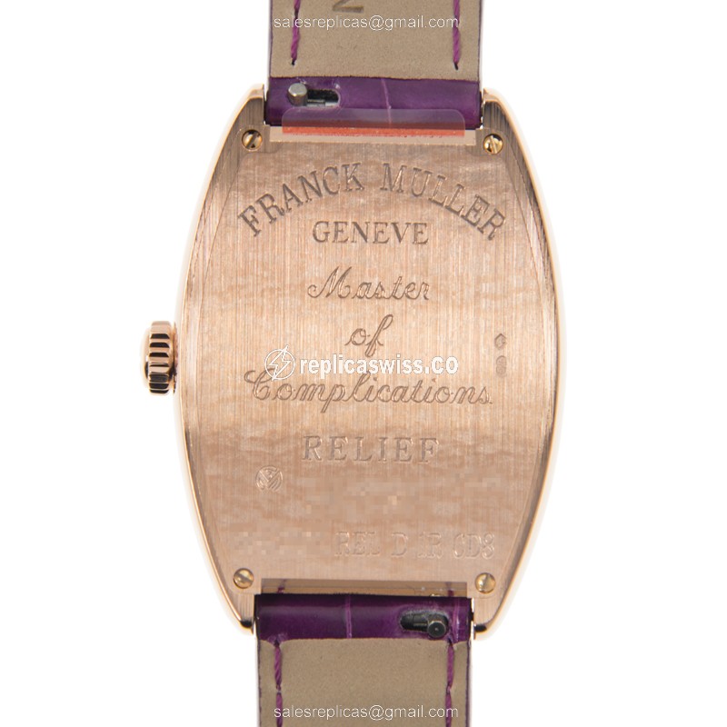 Franck Muller 2852 QZ REL D 1R CD8 (5N) CINTREE CURVEX Quartz 18kt Rose Gold & Diamonds