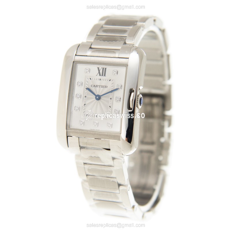 Cartier W4TA0004 TANK Quartz Stainless Steel