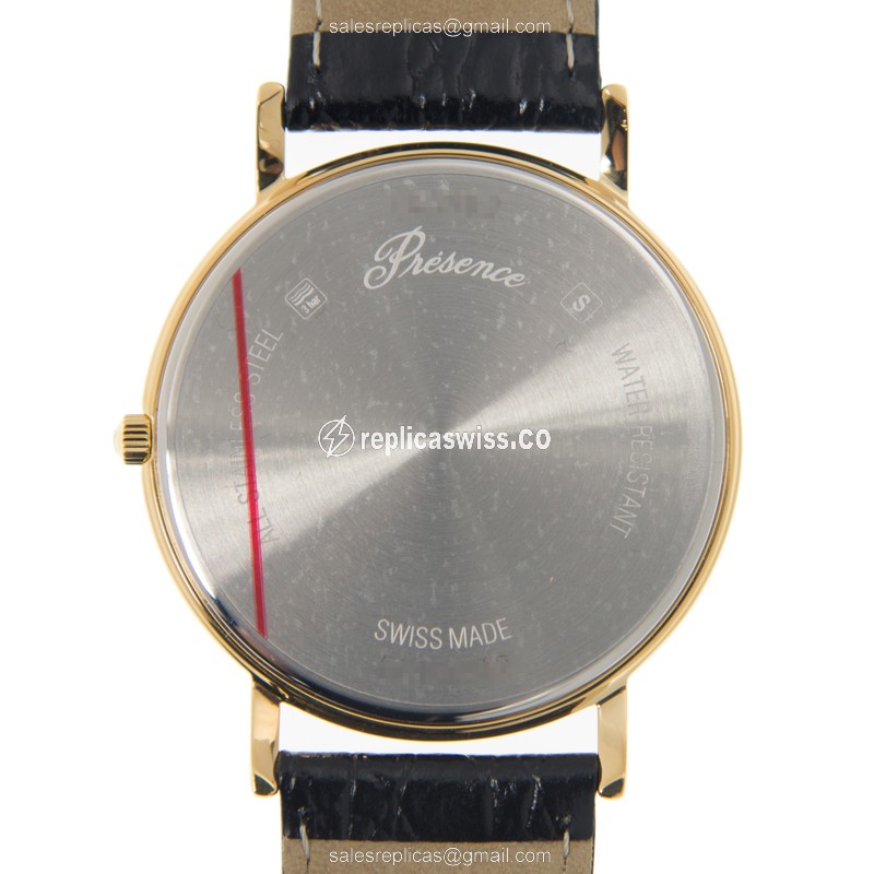 Longines L4.790.2.32.2 PRESENCE Quartz Gold-Plated & Stainless Steel
