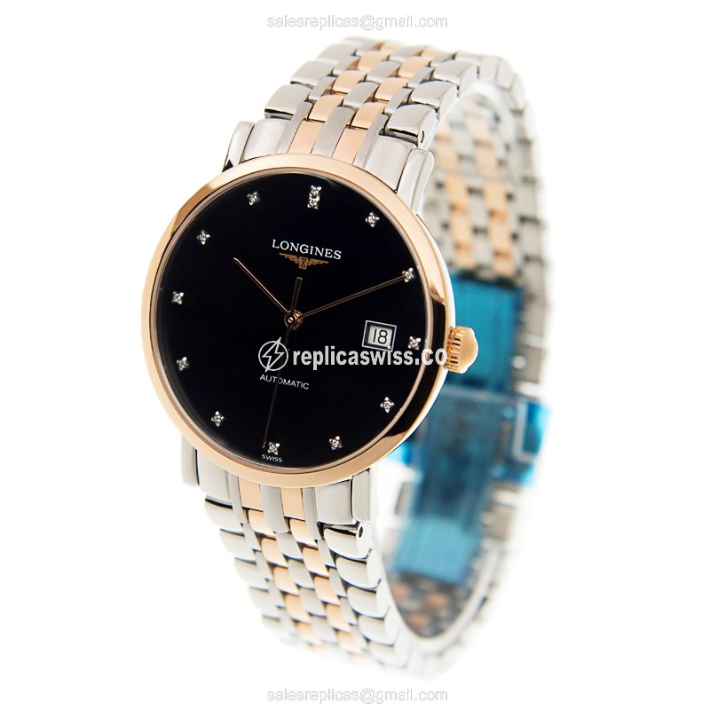 Longines L4.810.5.57.7 ELEGANT Automatic 18kt Rose Gold & Steel