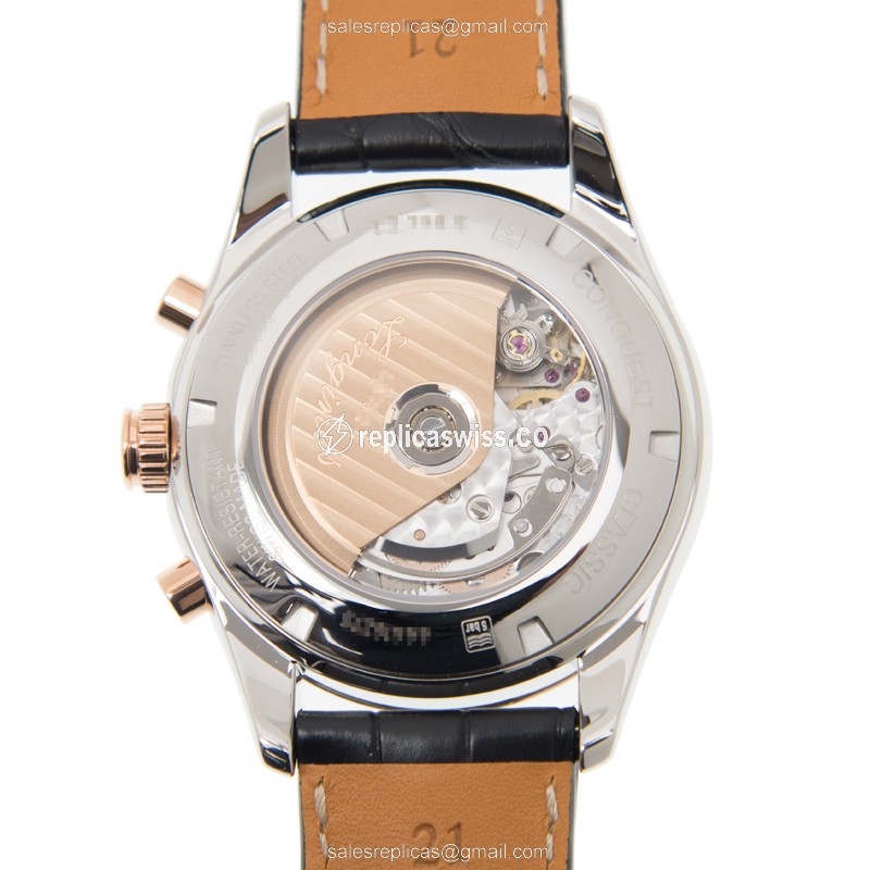 Longines L2.798.5.52.3 CONQUEST Automatic 18kt Rose Gold & Steel