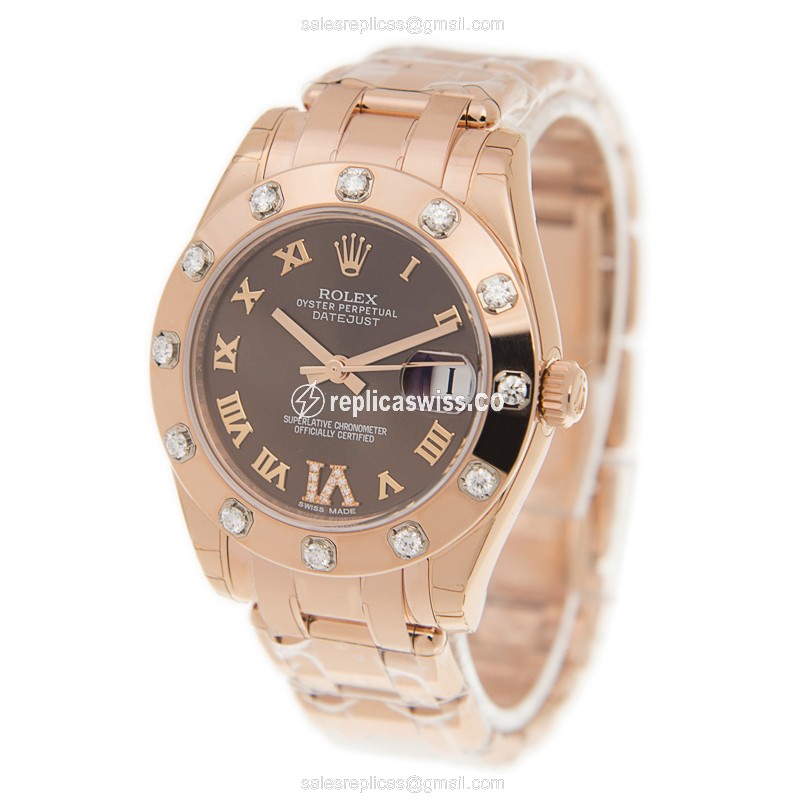 Rolex 81315BRVIRN LADY DATEJUST Automatic 18kt Rose Gold & Steel