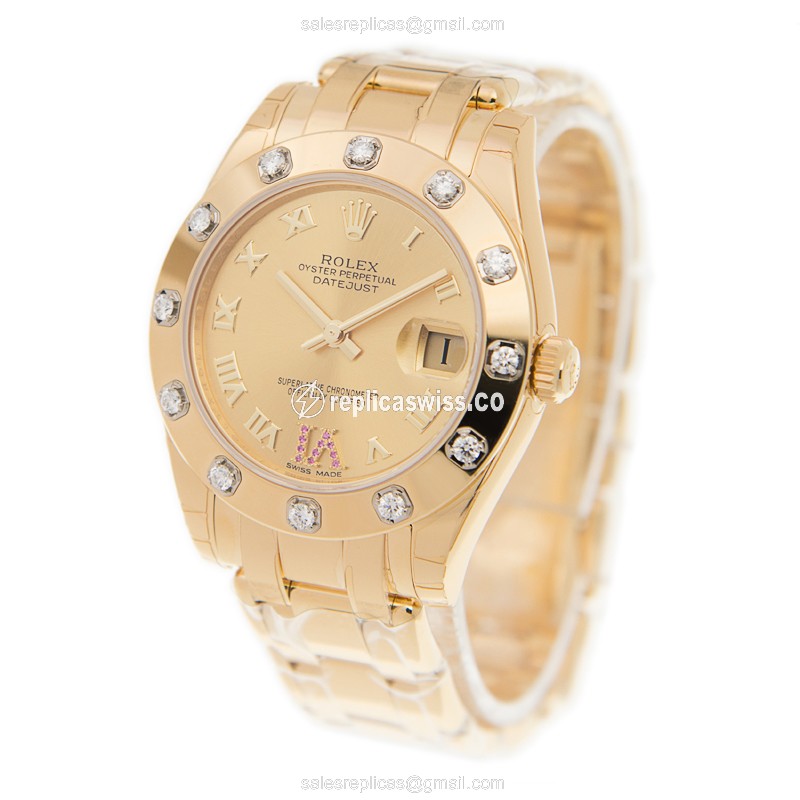 Rolex 81318CHRNVIRUBYDIA LADY DATEJUST Automatic 18kt Gold & Diamond