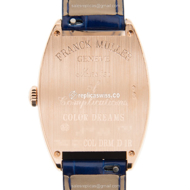 Franck Muller 7502 QZ COL DRM D 1R (5N) CINTREE CURVEX Quartz 18kt Rose Gold & Diamonds