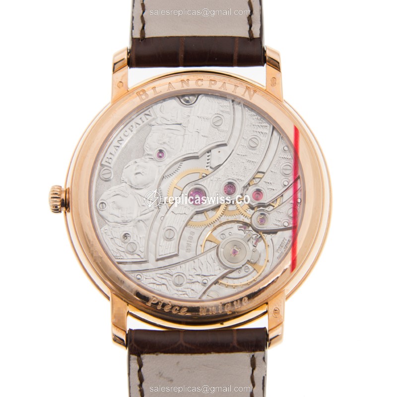 Blancpain 6615-3631-55B VILLERET Manual Wind 18kt Rose Gold