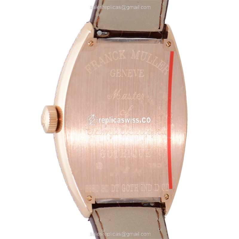 Franck Muller 8880 SC DT GOTH IND D CD (5N) GOTHIQUE Automatic 18kt Rose Gold & Diamonds