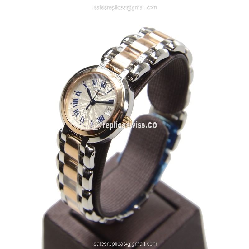 Longines L8.110.5.78.6 PRIMA LUNA Quartz 18kt Rose Gold & Steel