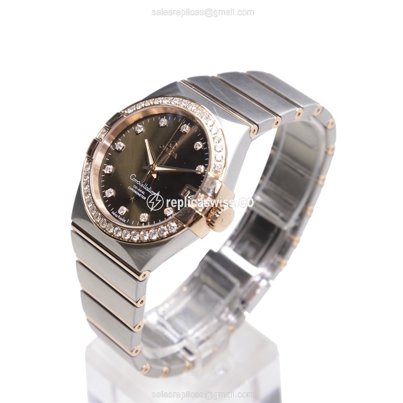 Omega 123.25.38.21.63.001 CONSTELLATION Automatic 18kt Rose Magic & Diamond
