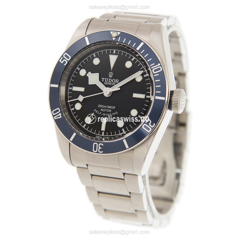 Tudor 79220B-STEEL HERITAGE BLACK BAY Automatic Stainless Steel