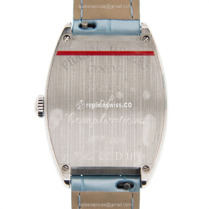Franck Muller 7502 QZ D 1R (AC)-BLUE CINTREE CURVEX Quartz Stainless Steel & Diamonds