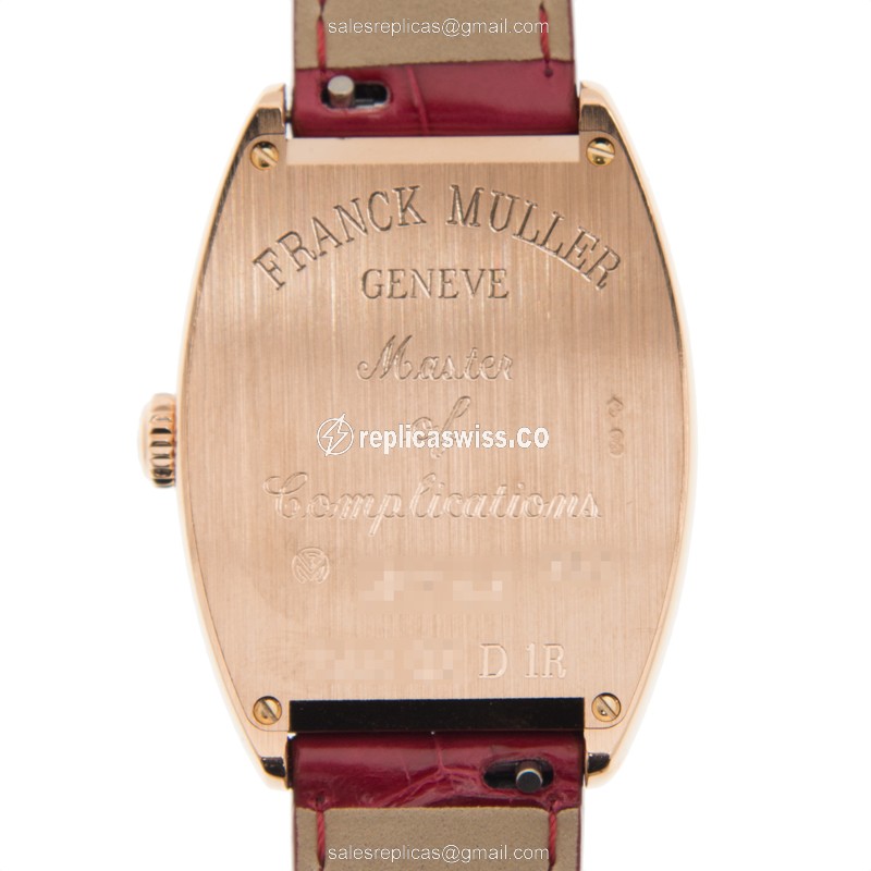 Franck Muller 7502 QZ D 1R (5N) CINTREE CURVEX Quartz 18kt Rose Gold & Diamonds