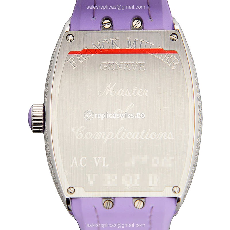 Franck Muller V 32 QZ D (AC.VL) VANGUARD Quartz Stainless Steel & Diamonds