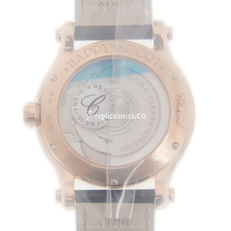 Chopard 274808 5006 HAPPY SPORT Automatic 18kt Rose Gold & Diamonds