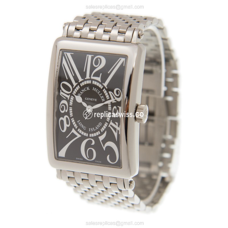 Franck Muller 1002 QZ (AC) - BLACK LONG ISLAND Quartz Stainless Steel