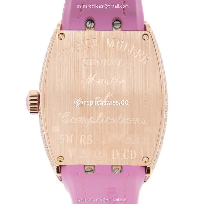 Franck Muller V29 QZ D CD(5N.RS) VANGUARD Quartz 18kt Rose Gold & Diamonds