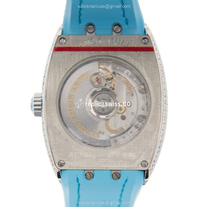 Franck Muller V 29 SC AT FO D CD (AC.BL) VANGUARD Automatic Stainless Steel & Diamonds