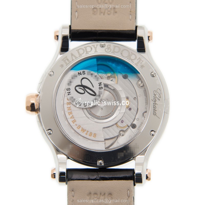 Chopard 278559-6003 HAPPY SPORT Automatic 18kt Rose Gold & Diamonds