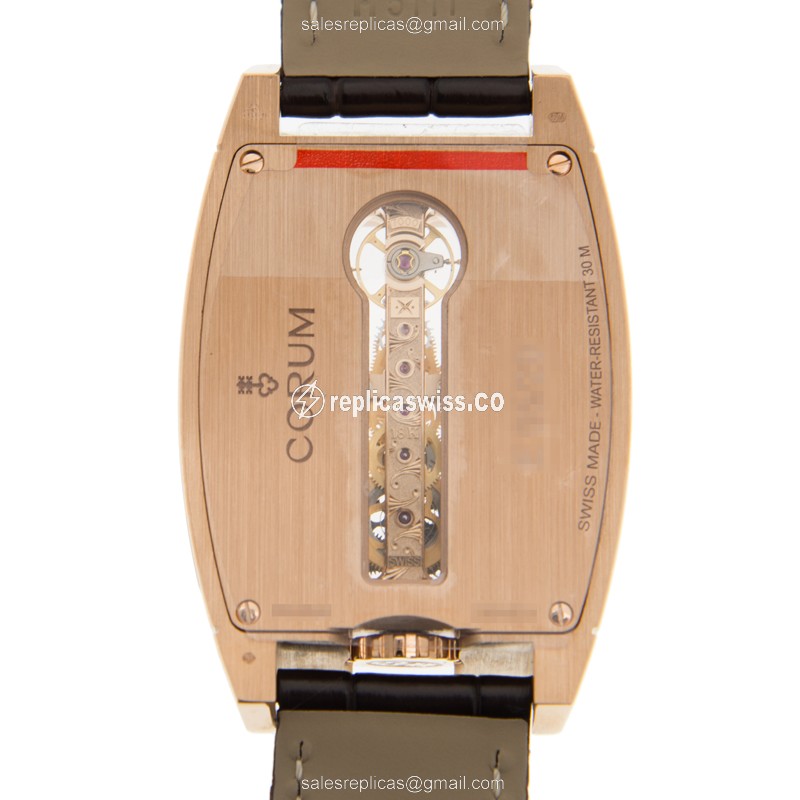 Corum 113.158.85-0001 GD34 BRIDGE Manual Wind 18kt Rose Gold & Diamonds