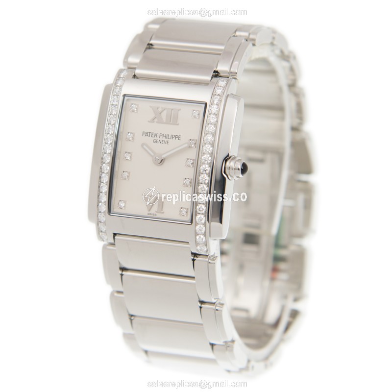 Patek Philippe 4910/10A-011 TWENTY-4 Quartz Stainless Steel & Diamonds