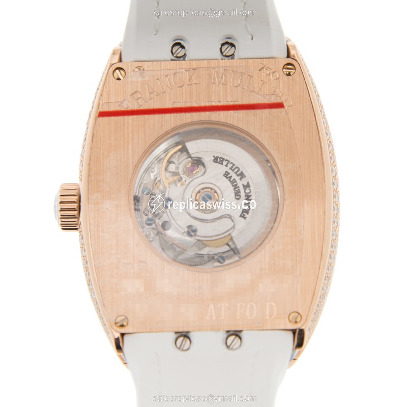 Franck Muller V 32 SC AT FO D (5N.BC) VANGUARD Automatic 18kt Rose Gold & Diamonds