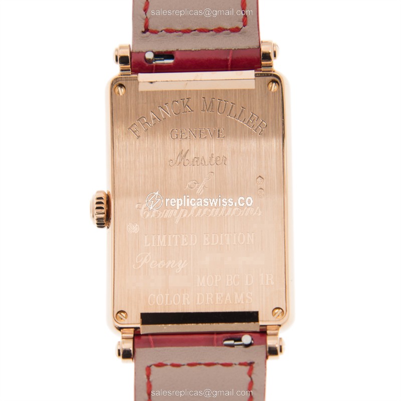 Franck Muller 952 QZ REL MOP BC D 1R COL DRM (5N) LONG ISLAND Quartz 18kt Rose Gold & Diamonds