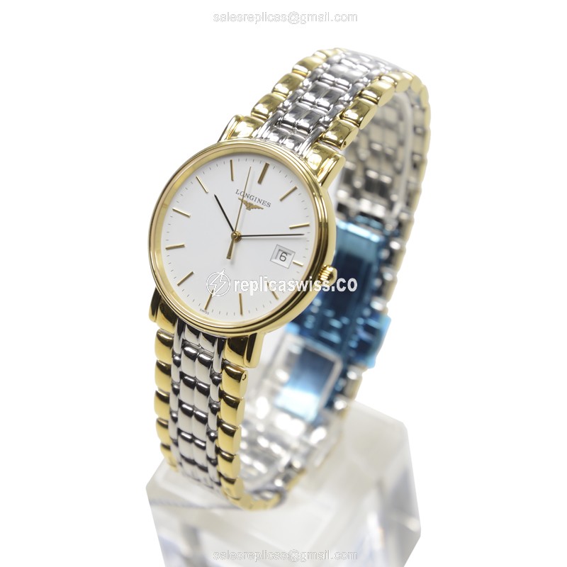 Longines L4.720.2.12.7 PRESENCE Quartz Gold-Plated & Stainless Steel