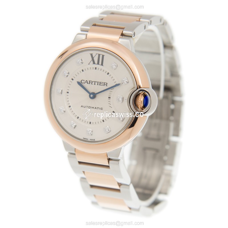 Cartier W3BB0013 BALLON BLEU Automatic 18kt Rose Gold & Steel
