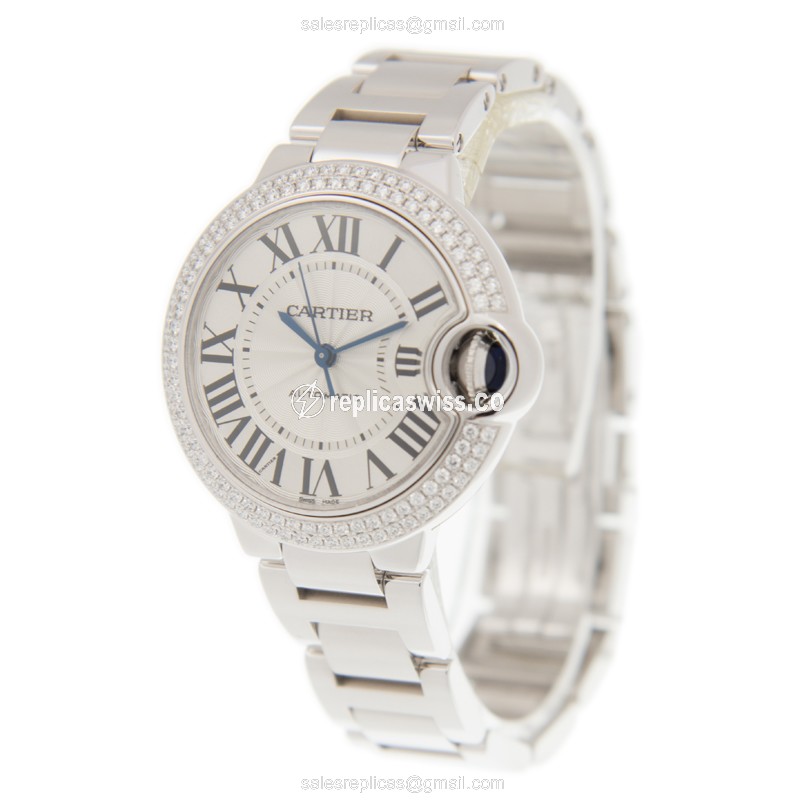 Cartier WE902065 BALLON BLEU Automatic 18kt White Gold & Diamond