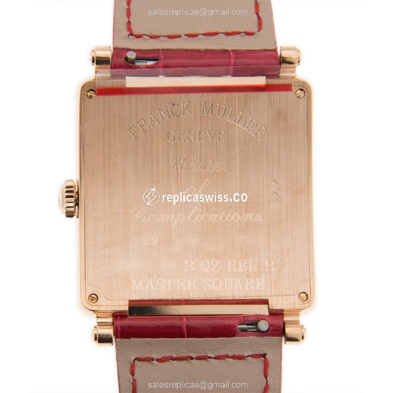 Franck Muller 6002 M B QZ REL R (5N) MASTER SQUARE Quartz 18kt Rose Gold