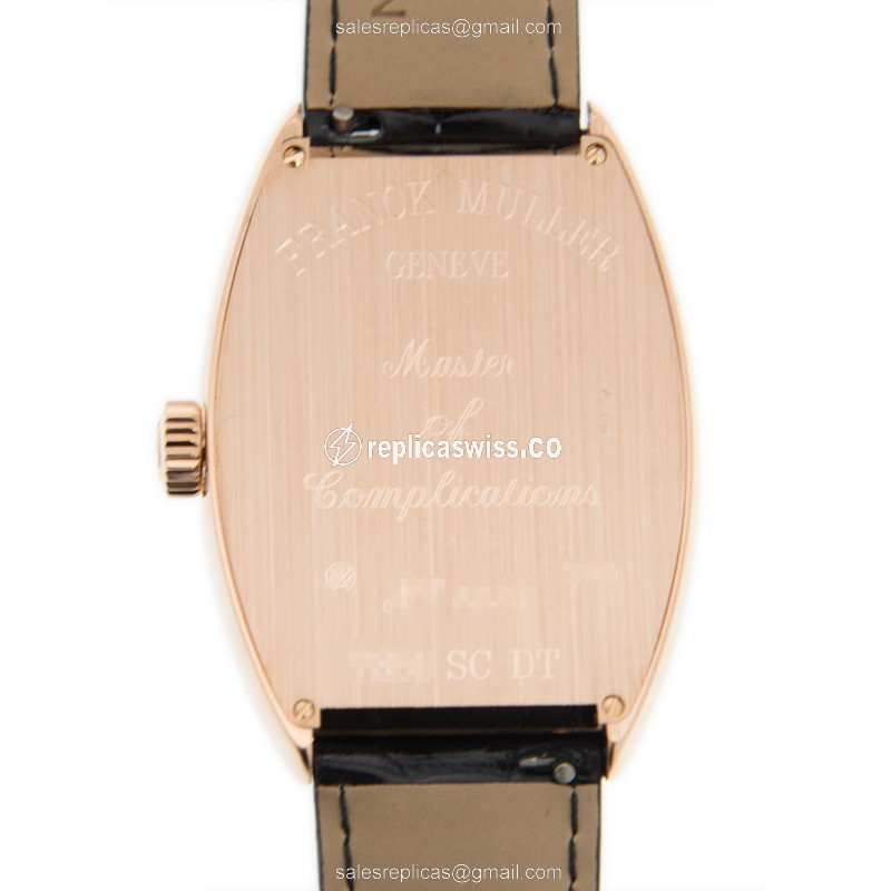 Franck Muller 7851 SC DT (5N) - BLACK HANDS CINTREE CURVEX Automatic 18kt Rose Gold
