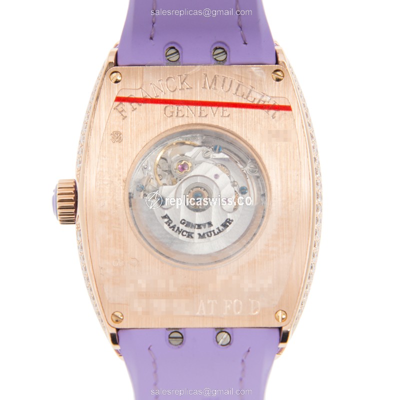 Franck Muller V 32 SC AT FO D (5N.VL) VANGUARD Automatic 18kt Rose Gold & Diamonds