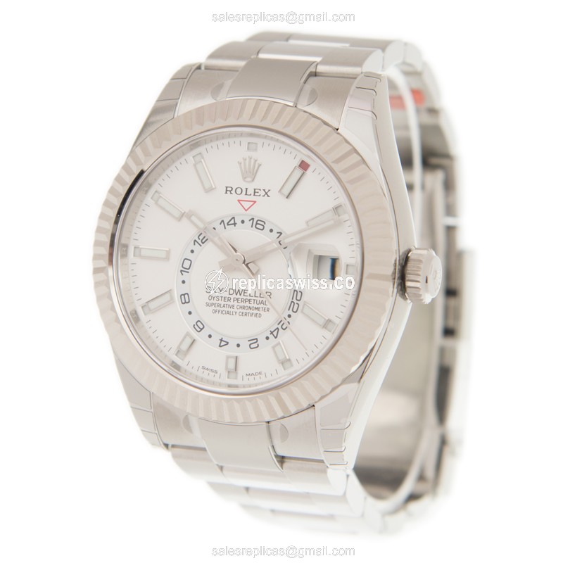 Rolex 326934-0001 SKY-DWELLER Automatic 18kt White Gold & Steel