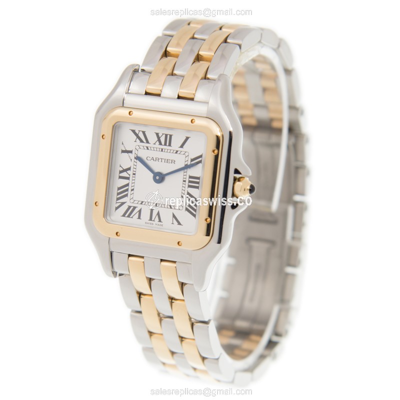 Cartier W2PN0007 PANTHeRE DE CARTIER Quartz 18kt Gold & Steel
