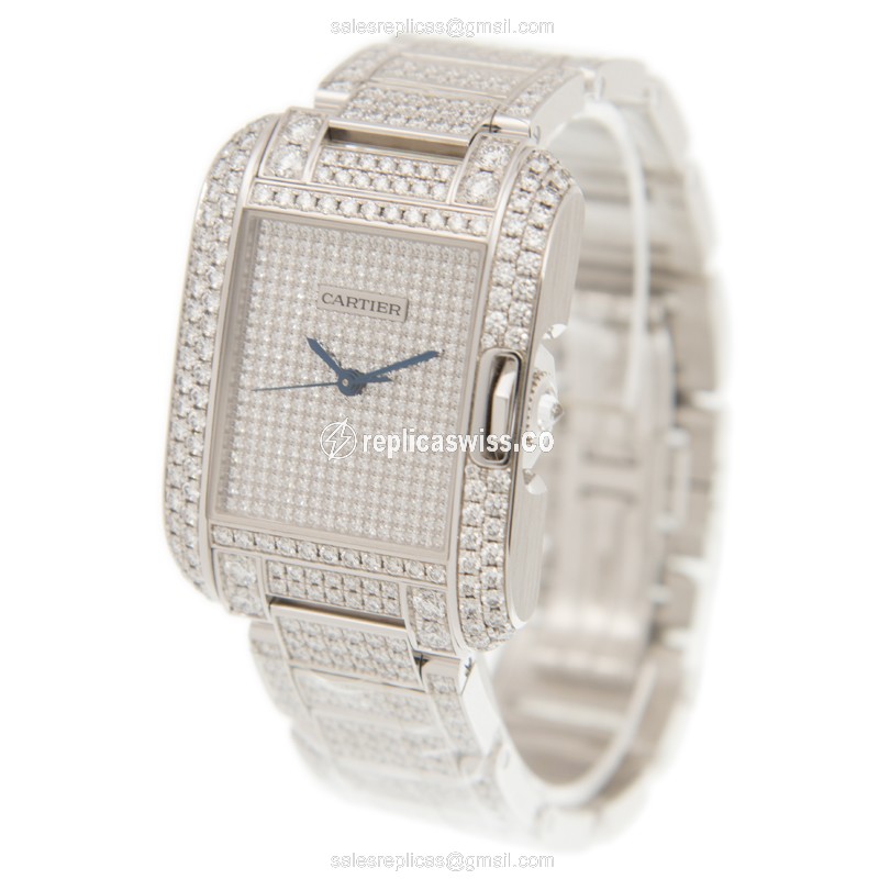 Cartier HPI00561 TANK Automatic 18kt White Gold & Diamond