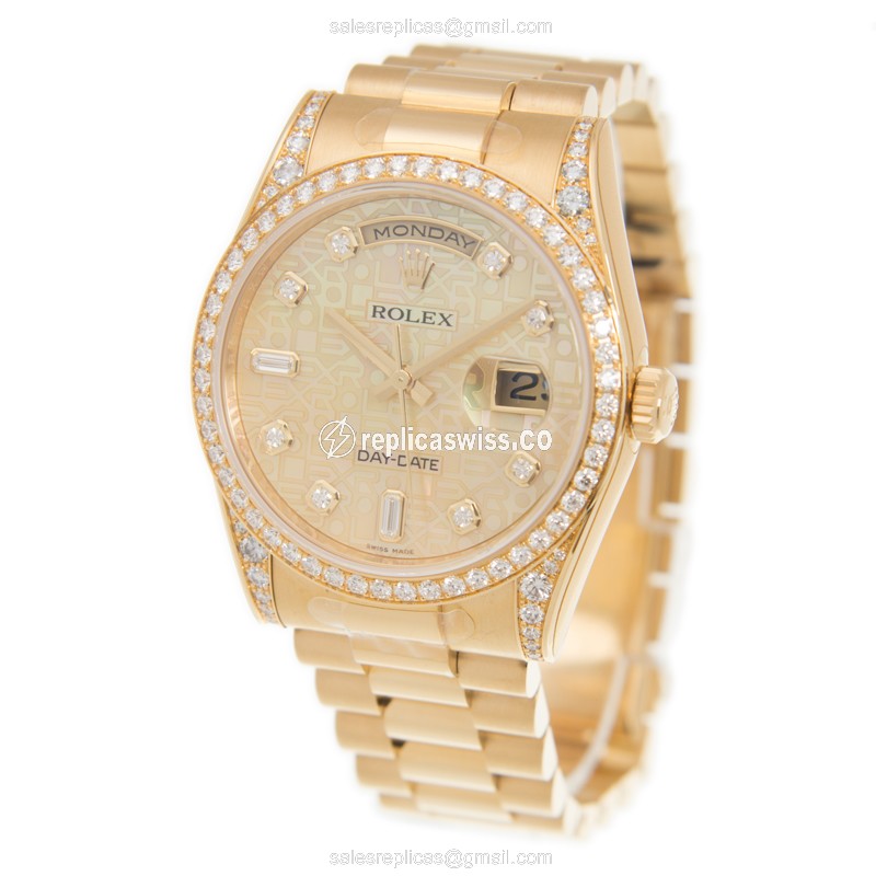 Rolex 118388A DAY-DATE Automatic 18kt Gold & Diamond