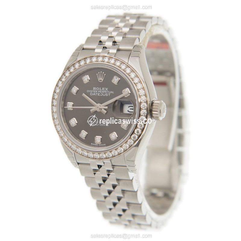 Rolex 279384RBR-0017 LADY DATEJUST Automatic 18kt White Gold & Diamond & Steel