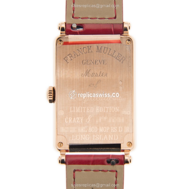 Franck Muller 952 QZ REL 8CD MOP RS D 1R(5N) LONG ISLAND Quartz 18kt Rose Gold & Diamonds