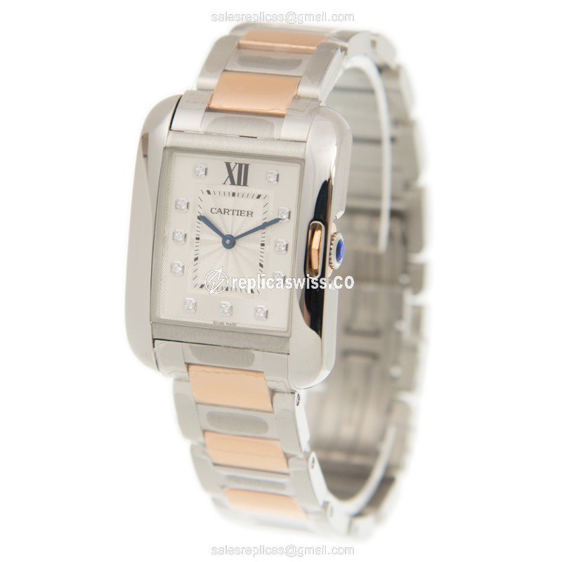 Cartier WT100032 TANK Quartz Stainless Steel