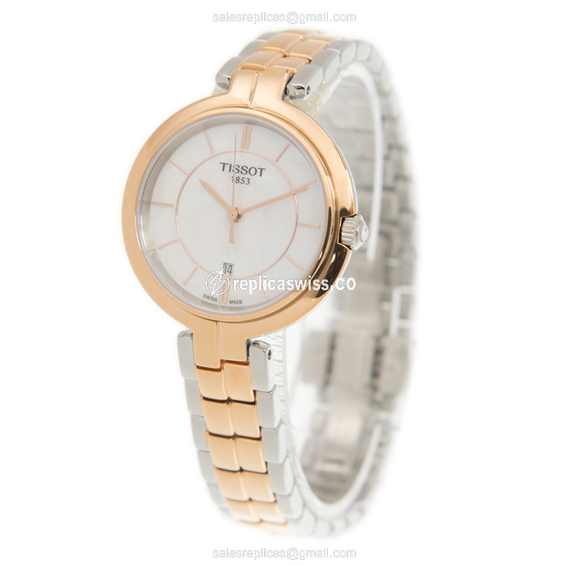 Tissot T094.210.22.111.00 FLAMINGO Quartz Gold-Plated & Stainless Steel